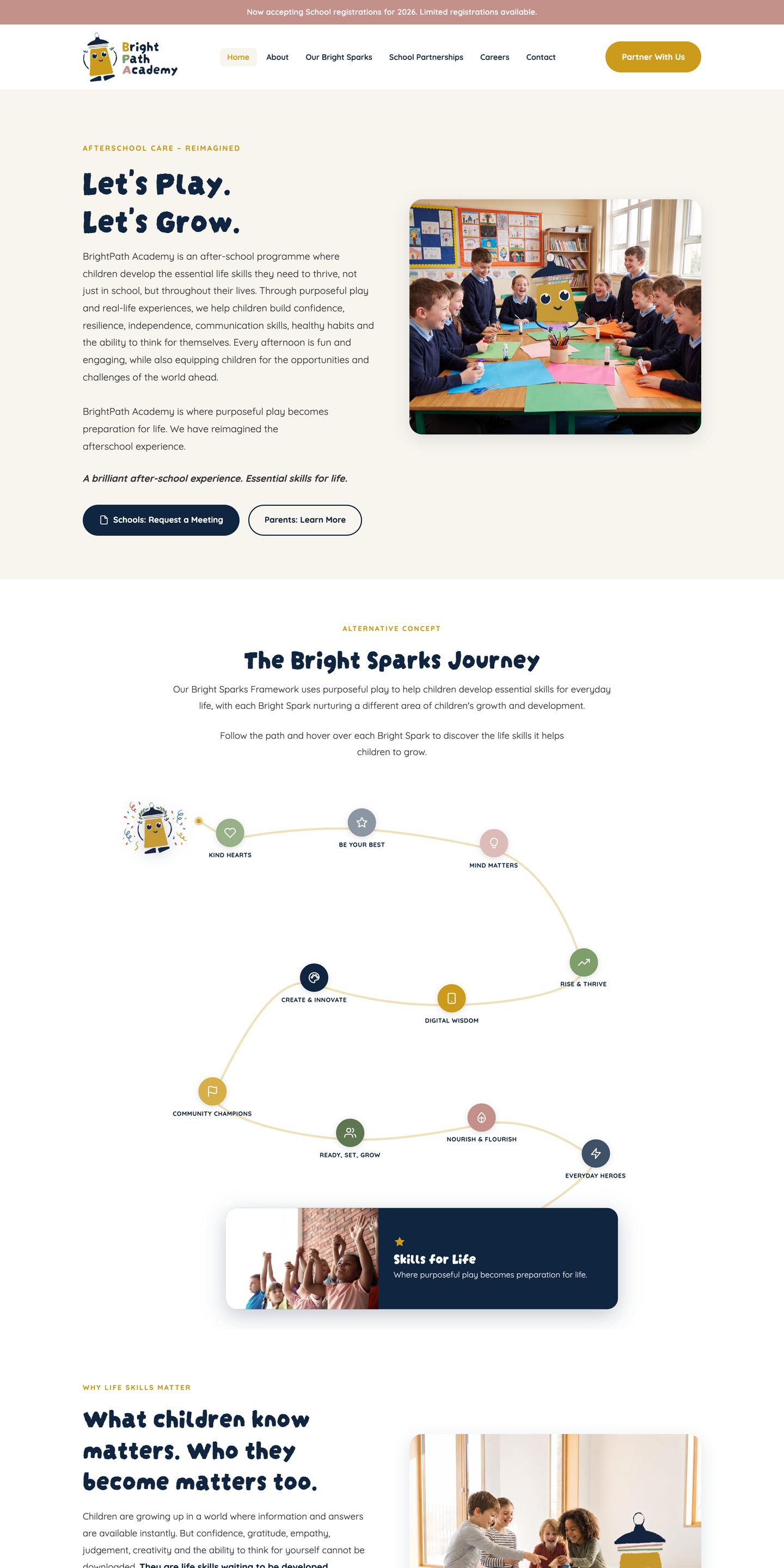 BrightPath Academy on desktop