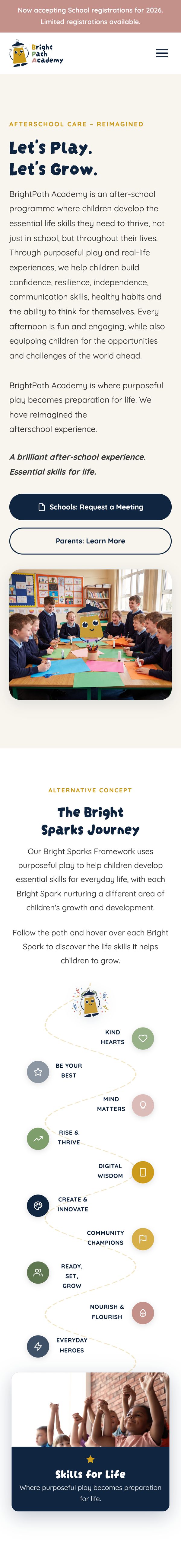 BrightPath Academy on mobile