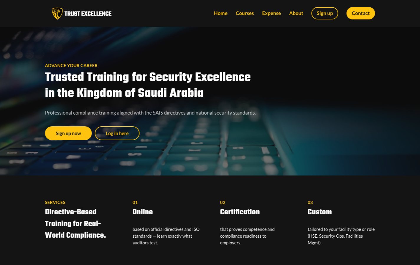 Trust Excellence Academy on desktop
